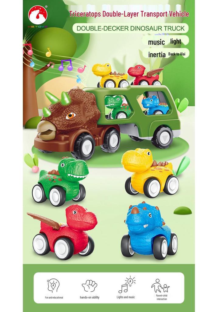 Foldable Dinosaur Track Car Toy for Kids - Fun & Educational