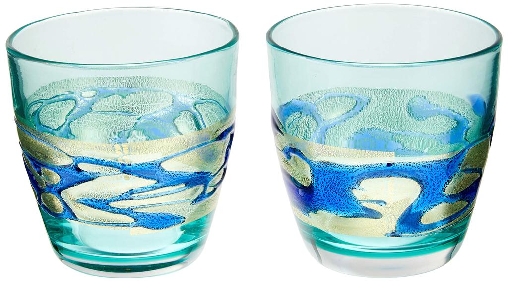 Aderia Tsugaru Glass Blue Lapis Lazuli Rocks Glass Set Made in Gift Perfect for light and other A perfect gift for or A great or other special A small