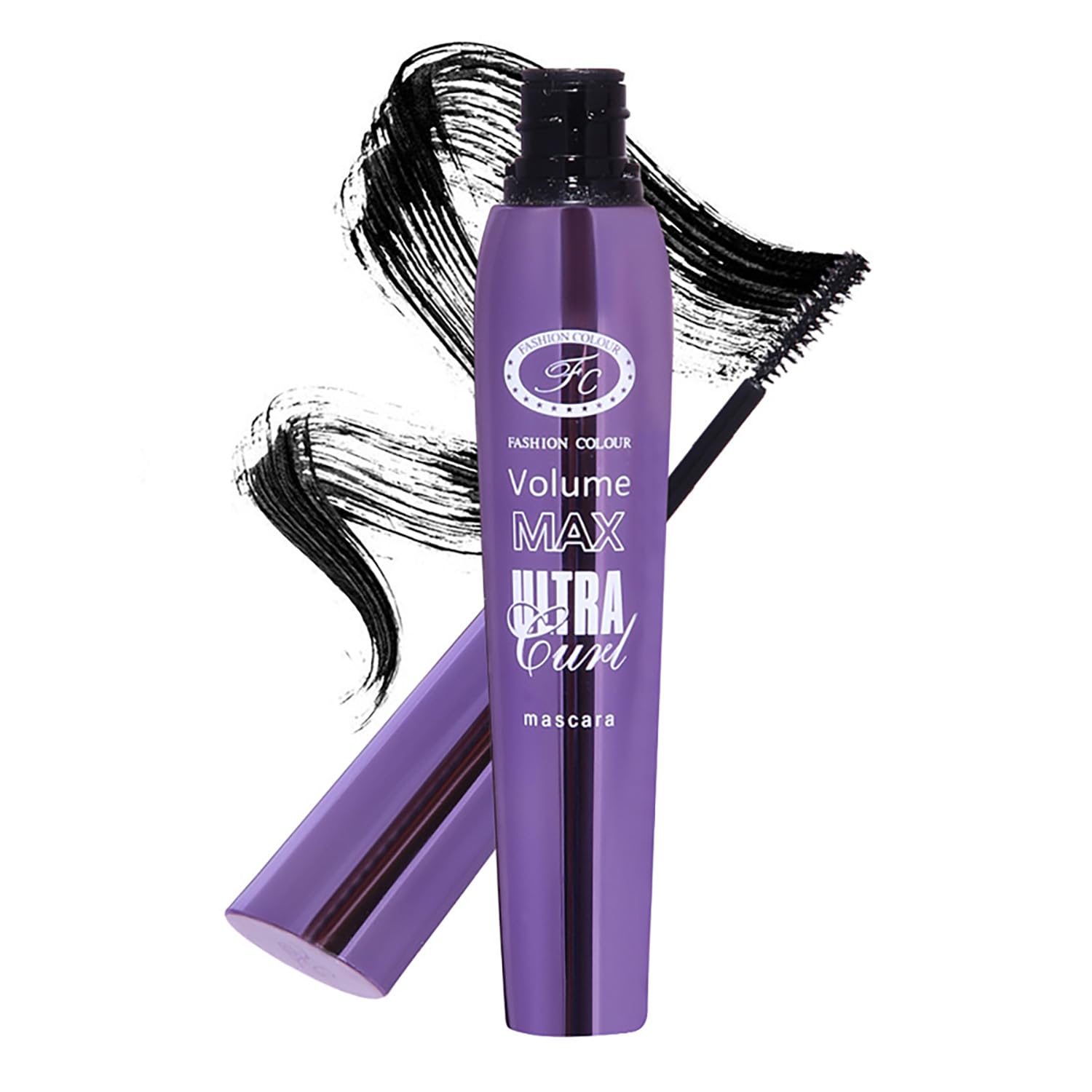 FASHION COLOUR Volume Max Ultra Curl Mascara | Volumizing | Smudge Resistant, Water Resistant | Extreme Volume | Lengthening Mascara for Eyes | Jet