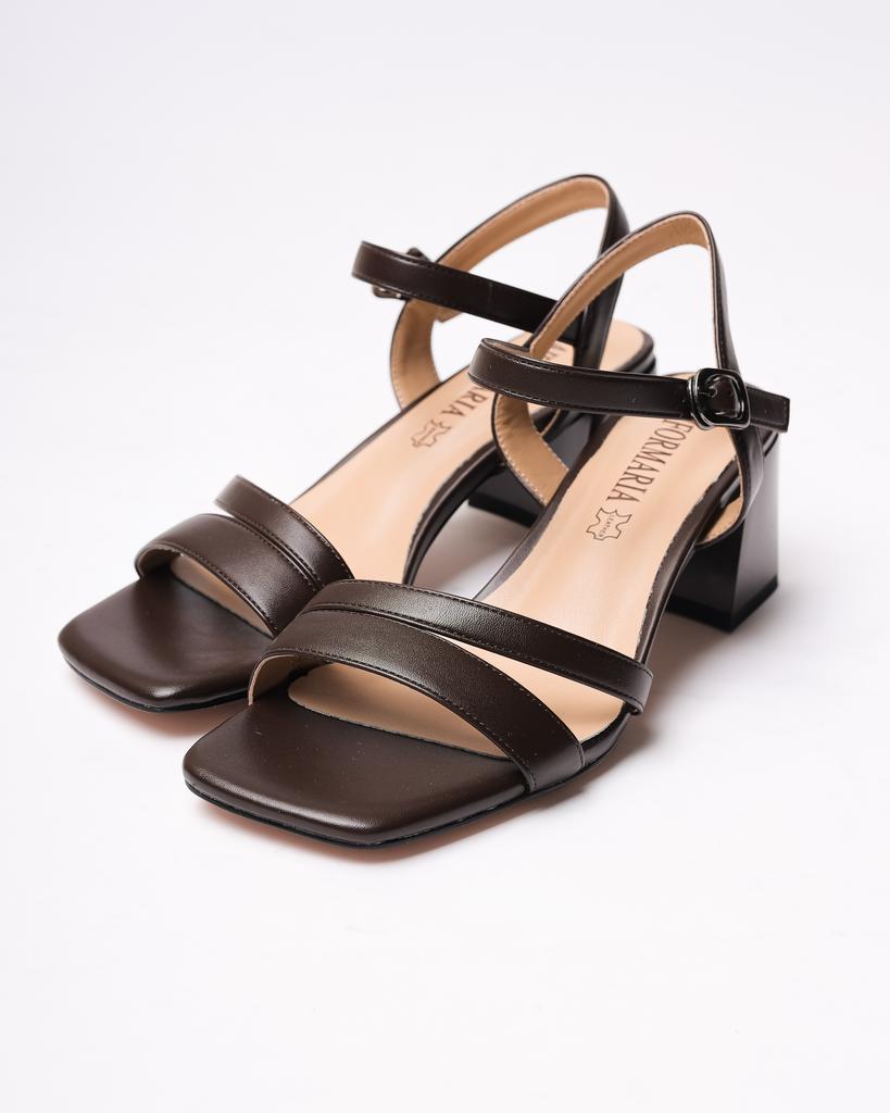 Riemchensandalen mit Absatz Aiformaria 92822903 36 schokoladenfarben Leder