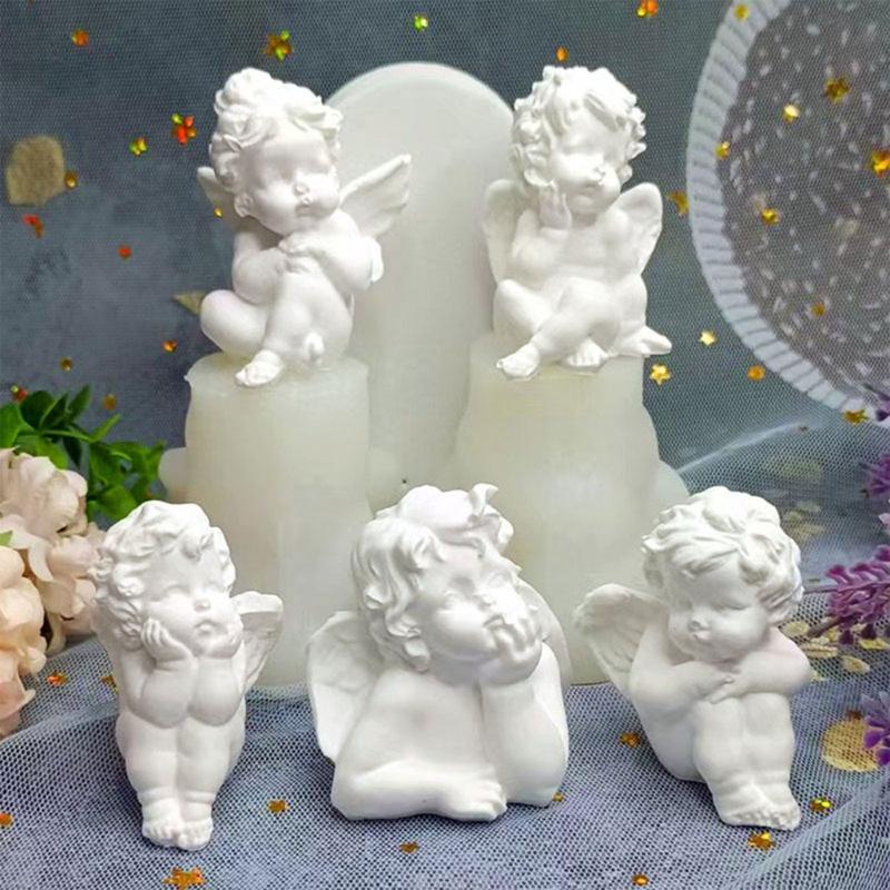 Statue Silicone Mold Candle Mold Non-stick Easy to De-mold for Making Candle Plaster Home Decorations
