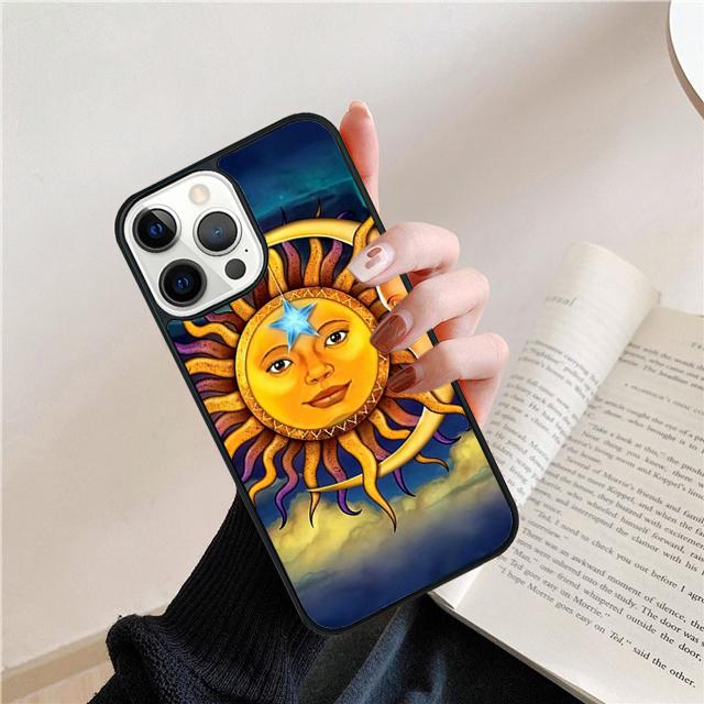 Sun Moon Art Coque Shell For iPhone 17 Air 15 16 14 13 12 Pro Max 11 Pro Max Plus Phone Case Cover