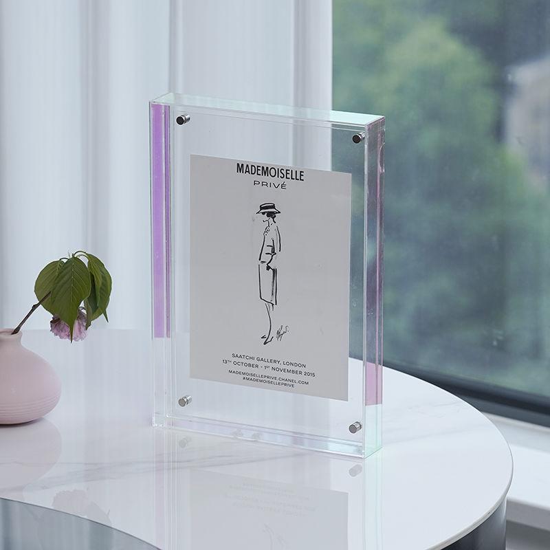 Acrylic Translucent Photo Frame for Ambient Pendulum, Wall Decoration, Hollow Picture Frame for Wedding Photo, ID Photo,Painting