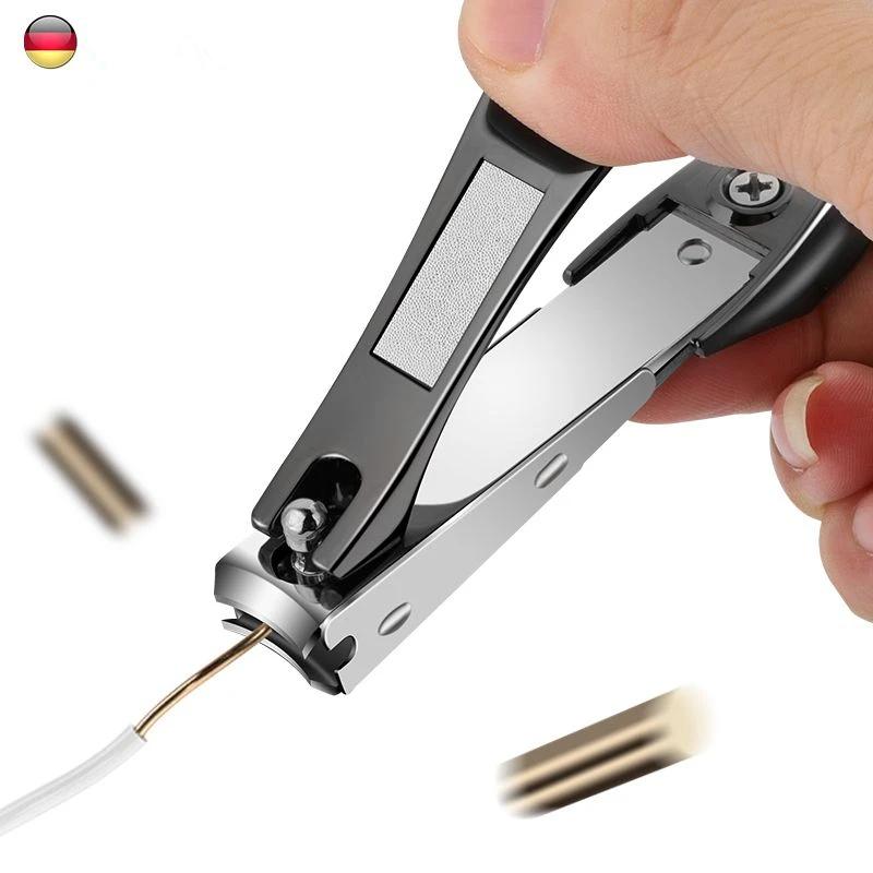 Stainless Steel Nail Clippers Sharpest Nail Cutter Duty Curved Edge for Adult Men Women Swing Out Nail Cleaner/File