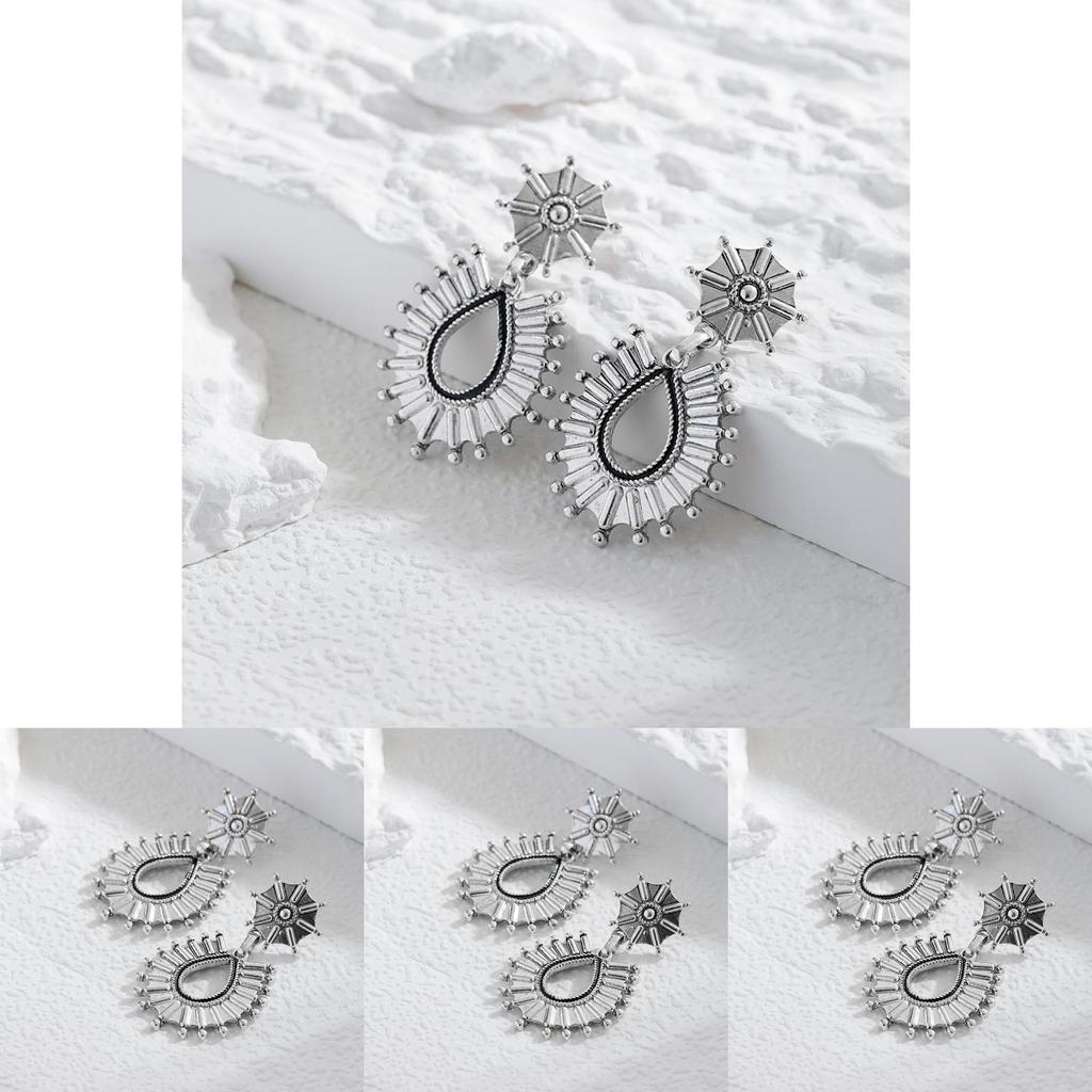Exquisite Alloy Waterdrop Earrings Geometric Design Fashionable Summer Jewelry
