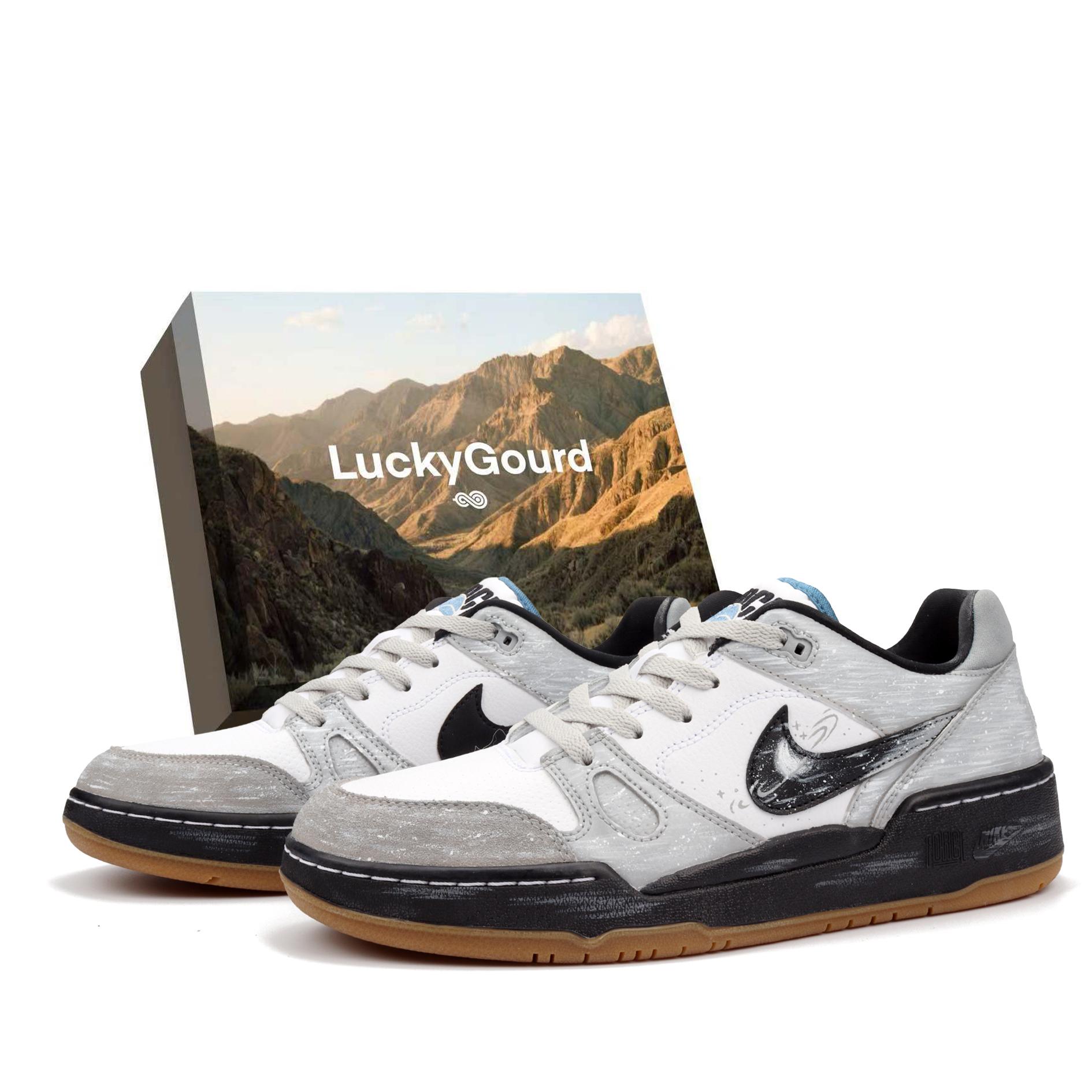 

Nike Full Force Moonfall Abrasion Resistant Balance Low top Skateboard Shoes Men s Gray White HJ7262-100(Team900--SBOX) 40