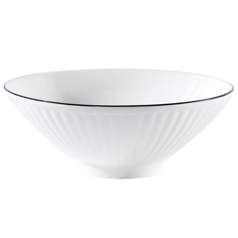 Nordic Ceramic 8" Noodle Bowl - Creative, Simple, Versatile for Rice, Soup, and Instant Noodles