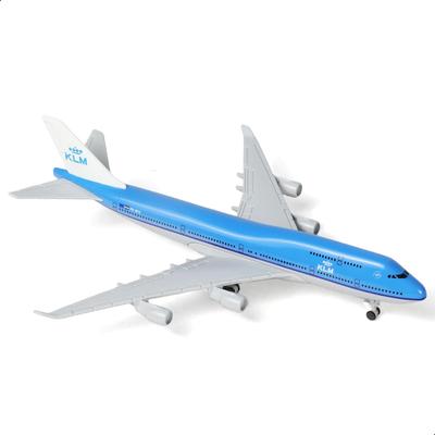 QIYUMOKE KLM 747 Vliegtuigmodel Kit Gemonteerd Vliegtuig met Landingsgestel en Displaystandaard Volwassen Maat 1/400 (6-inch L) - -
