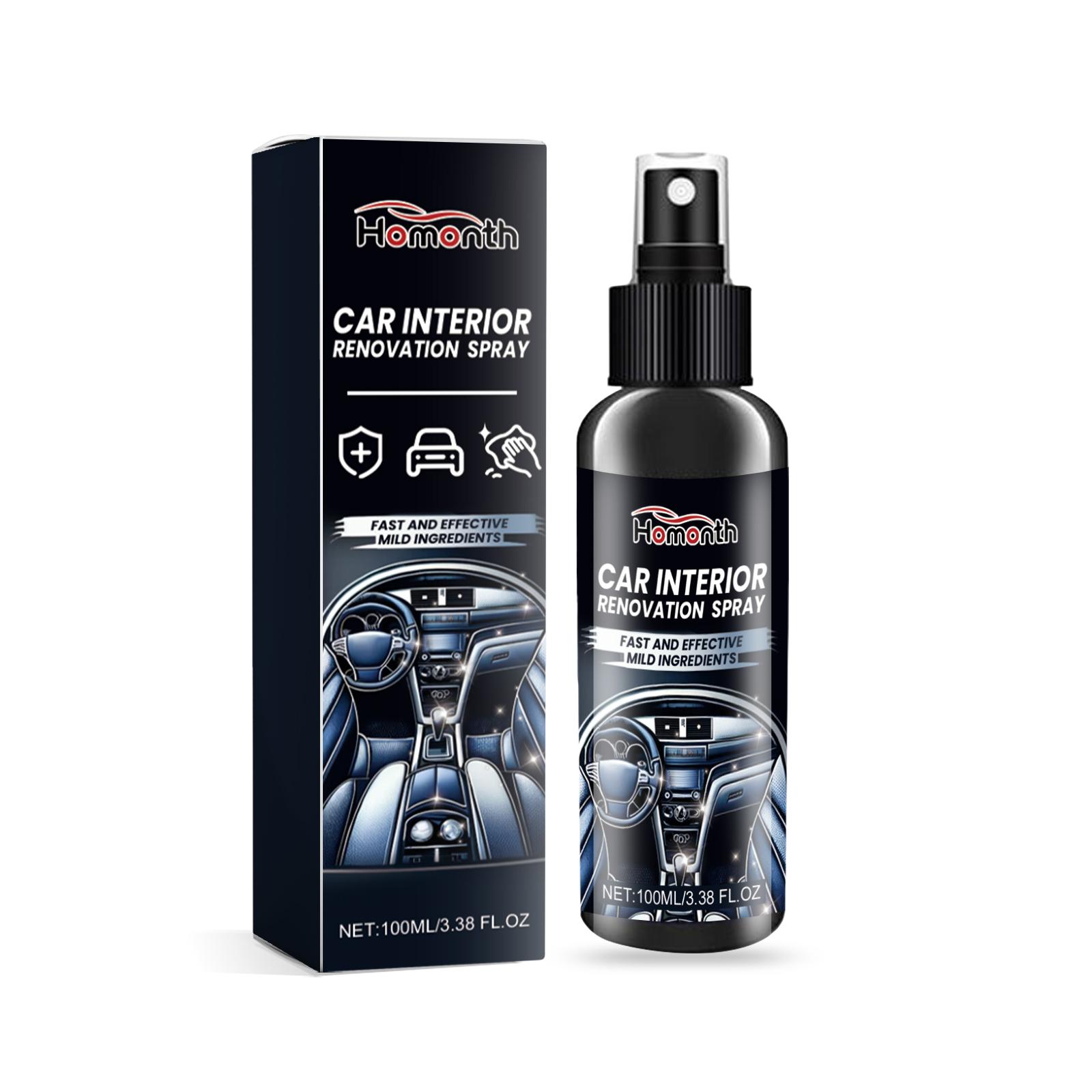 Car Interior Cleaner Restorer Spray Dashboard Plastic Leather Cleaner Protectant Polish Remove Stains Oil Anti UV Interior100ml