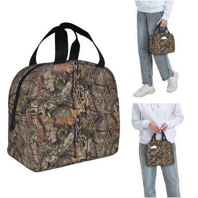 Real Tree Camouflage Camo Pattern Insulated Lunch Bag for Women Kids Leakproof Food Boxes Thermal Lunch Box Tote
