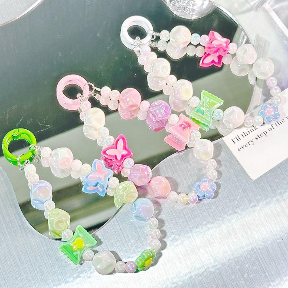 

Butterfly Bag Pendant Keychain Colorful Phone Charm Rope Fashion Phone Lanyard