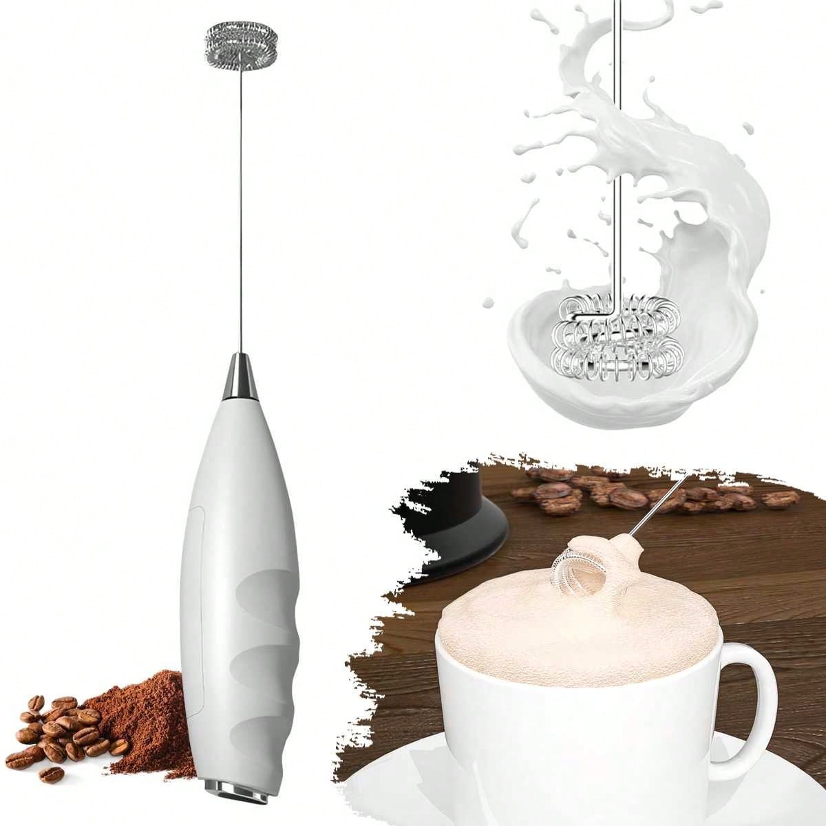 

Hand blender Electric whisk blender and milk frother for coffee, milk, oatmeal, and eggs. Saves time and effort белый