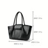 Chic Women's Leather Tote Bag Spacious Shoulder Handbag Large Capacity Elegant Handbag