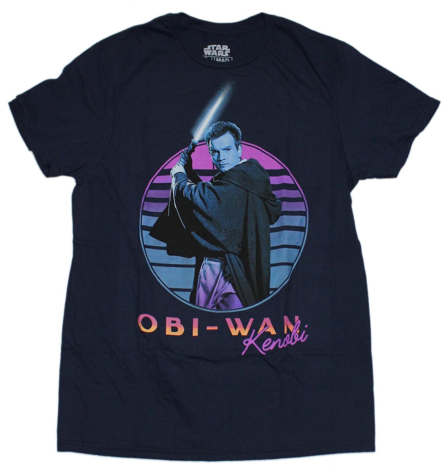 Star Wars New Adult T-shirt Obi Wan Kenobi Sword Stance in Circle M