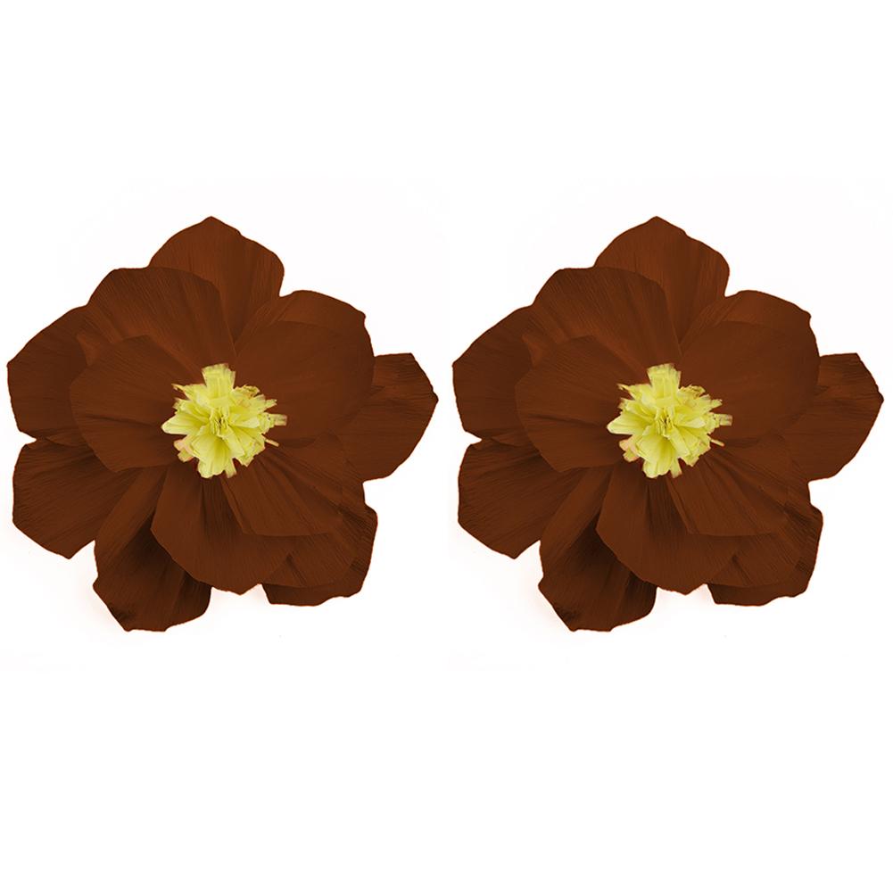 Flowers Paper Flowers Wedding 2Pcs/Set 30cm Birthday Bold Colors Bright Crepe Paper DIY Folded Storage for durable