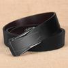 Belt for Men's Casual In-wearing Toothless Automatic Buckle Belt Simple Youth Business Cowhide Belt