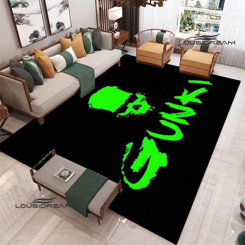 Gunki logo printed carpet Living room bedroom non-slip carpets Yoga mat Outdoor rugs kawaii rug area rug birthday gift