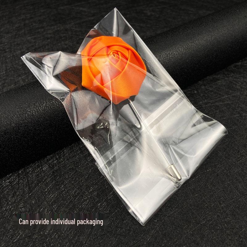 Handmade Multi-Color Rose Fabric Brooch Pin for Men's Suits - Korean Style Accessories