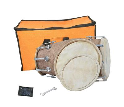 Professional Jute Dholak with Nut & Bolt Tuning – Handcrafted Dholki Musical Instrument with Carry Bag