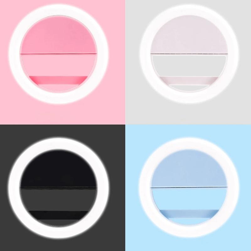 Battery Selfie Light Ring Light LED Photographic Lighting Photo Lamp Video Light Photography Ringlight Photo For iPhone Xiaomi