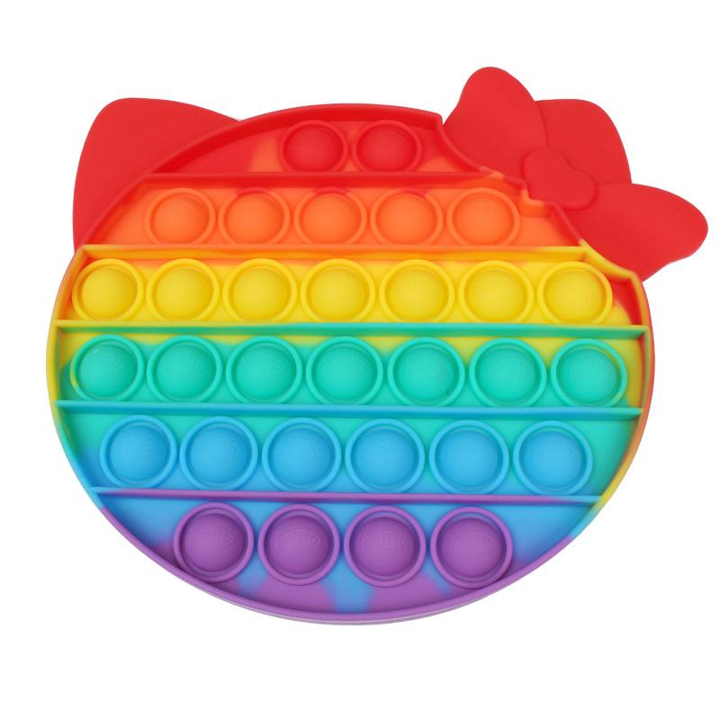 Fidget Toys Rainbow Butterfly Push Bubble Fidget Sensory Toys For Parent-child Time Interactive Game Toy