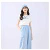 Girls Wide Leg Pants Children's Ice Silk Trousers Anti Mosquito Pants Teen Sports Style Clothing Kids Streetwear Cargo Pant