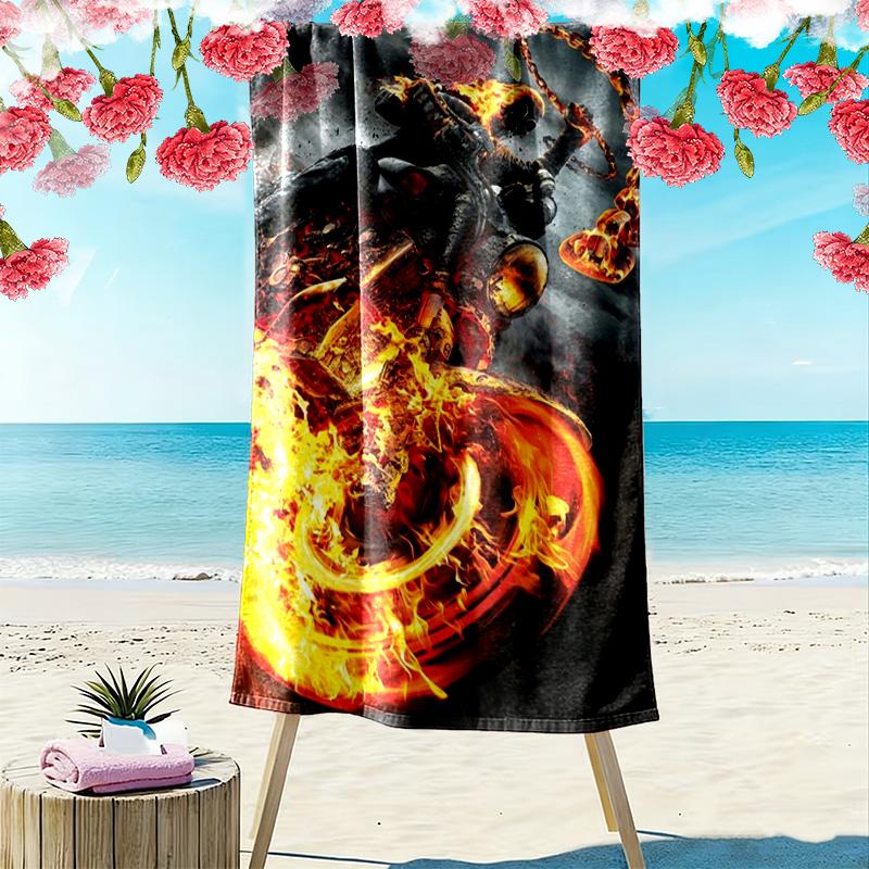 Horseman of Hell Print Beach Towel, Large Soft Quick Dry Towel for Beach Camping Swimming