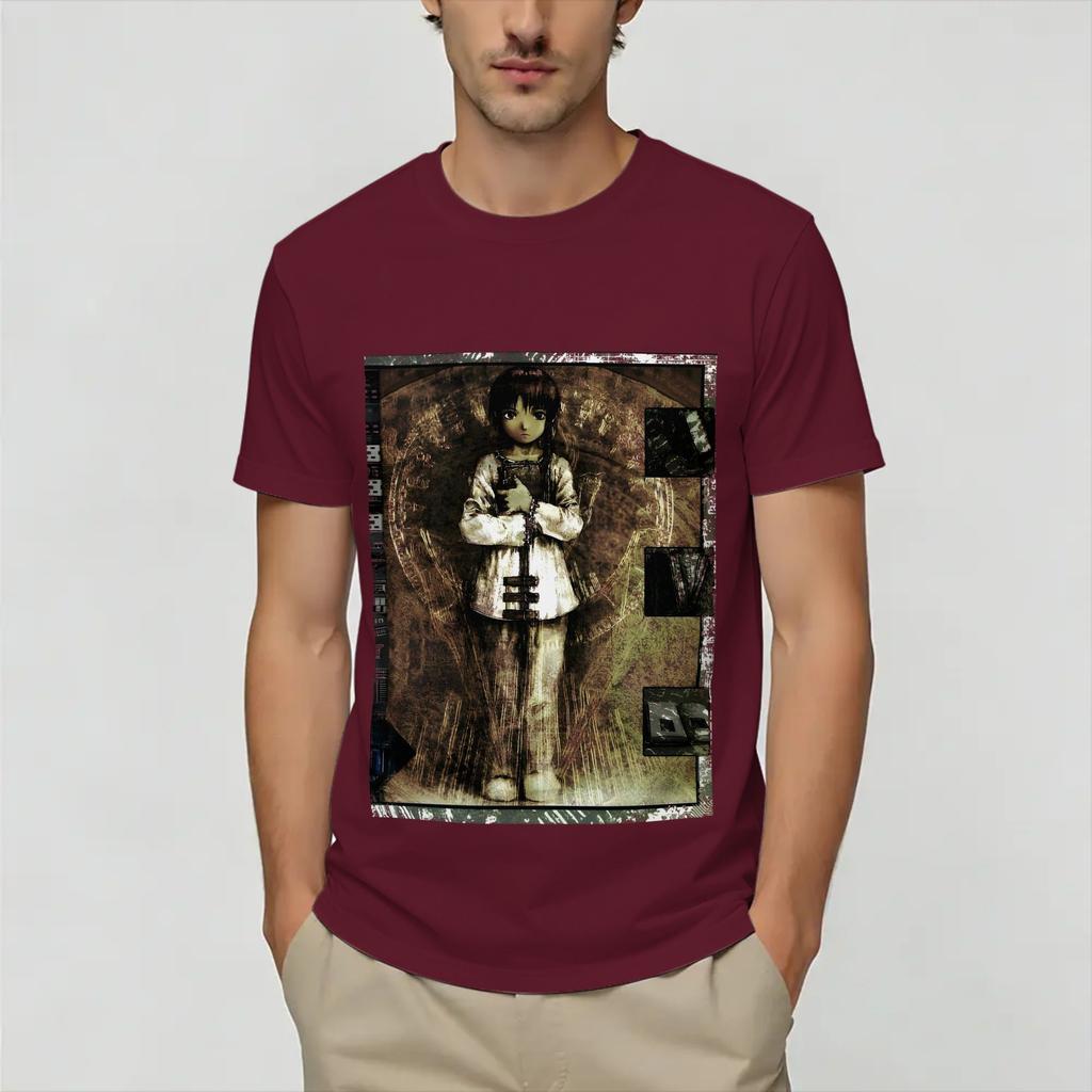 Serial ExperiUnisexts Lain TShirt Summer Trendy Cool T Shirts Unisex Cotton Crew Neck Plus Clothing ShortSleeve Vintage Tops