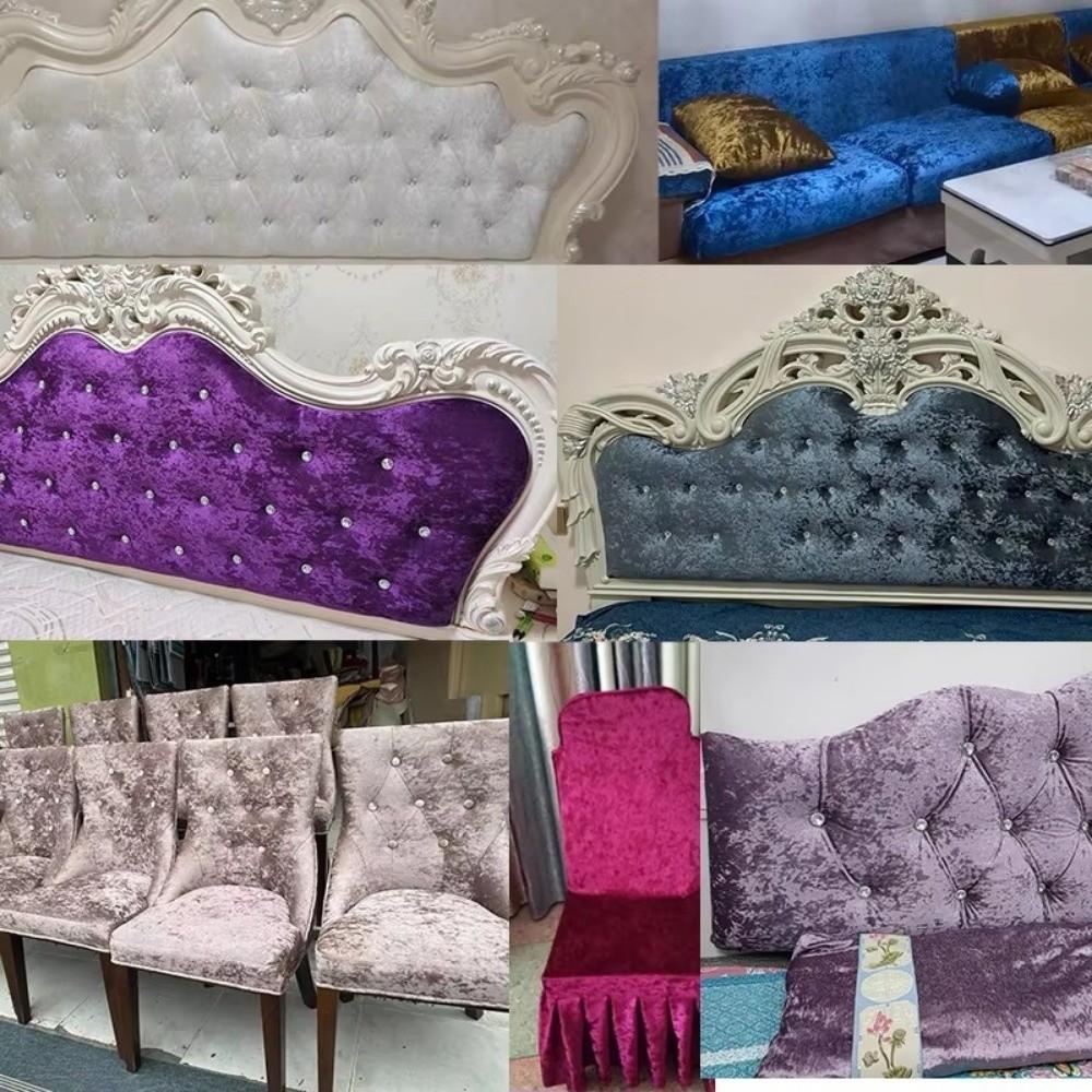 DIY Soft Velvet Fabric Stretch Handmade Diamond Luster Cloth Sewing Cloth For Sofa Curtain Background
