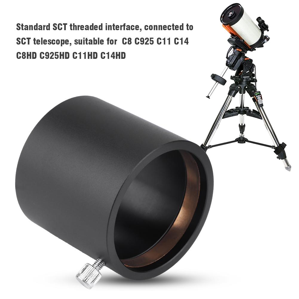Telescope Eyepiece Ring Adapter 2inch SCT Telescope Compression Ring Adapter Aluminum Alloy Thread Eyepiece Mount