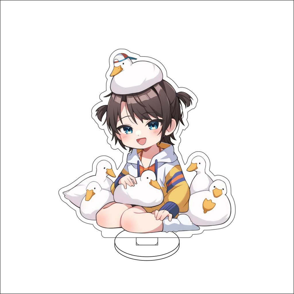 10CM Anime hololive Figure Stand Model Robocosan/Usada Pekora/Shirakami Fubuki Cute Desk Decor Standing Sign Gifts