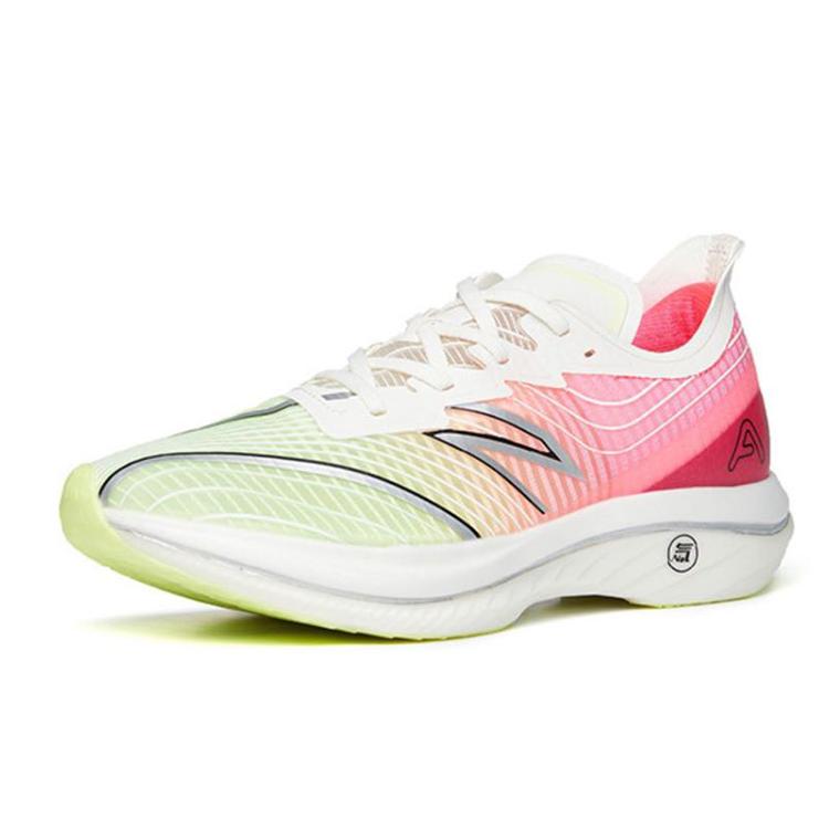 New Anta C202 GT Cushioning Anti Slip Wear Resistant Breathable Lightweight Rebound Low Top Running Shoes Women's Green Red 122225589S-1