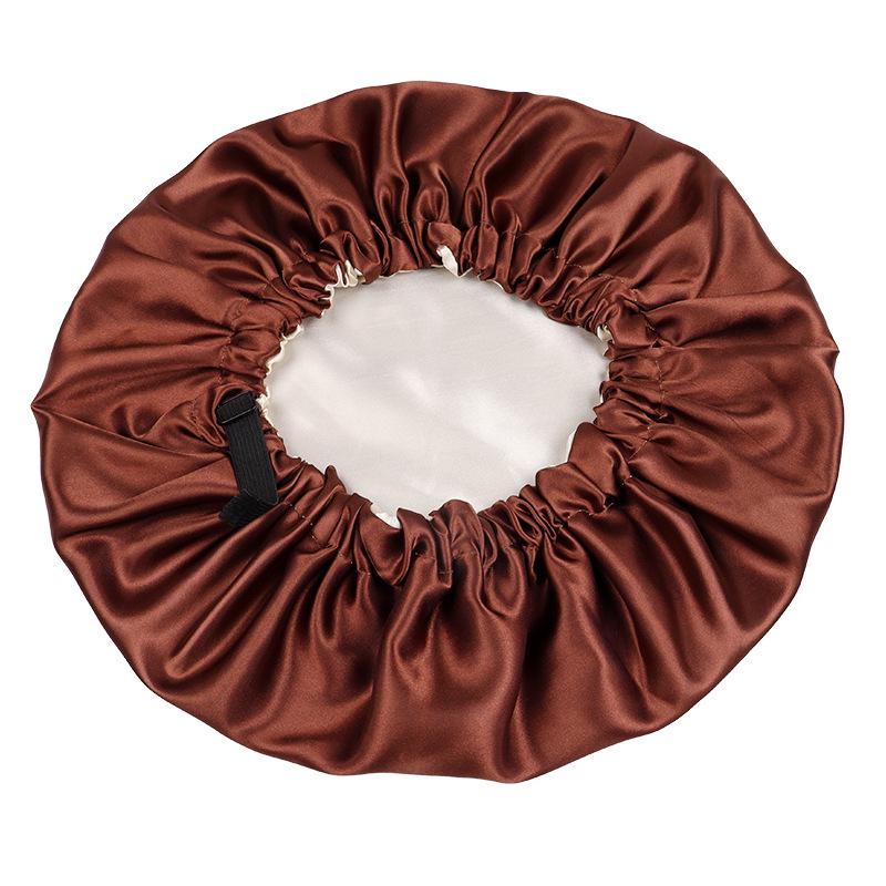 Reversible Satin Sleep Cap - Double-Layer, Adjustable Faux Silk Hair Care Cap