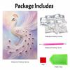 DIY Pearl Bead Art Canvas Peacock Pattern Frameless Creative Craft Painting Kit for Relaxing Home Wall Decoration