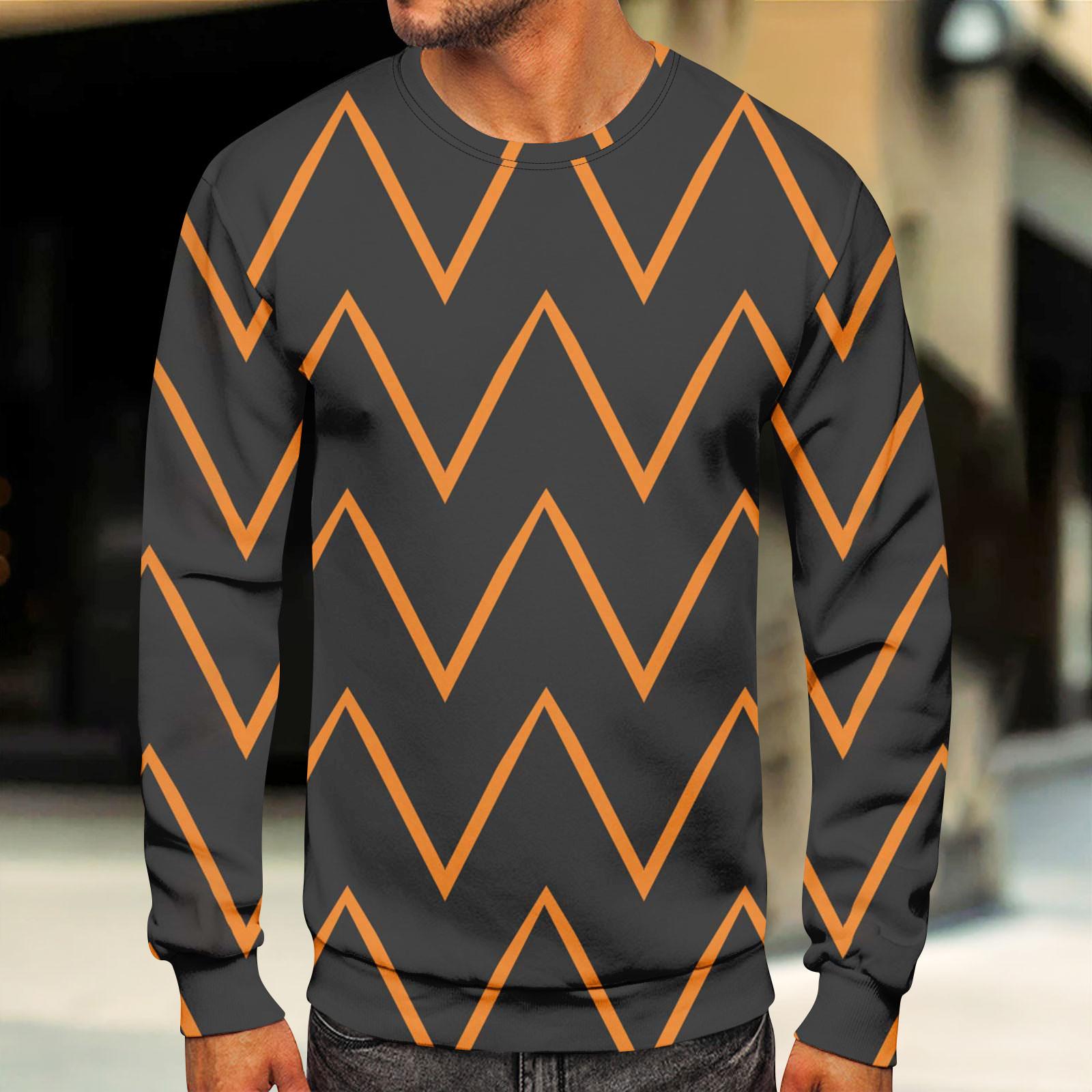 

Мужские топы с круглым вырезом, мужской повседневный модный пуловер с длинным рукавом и круглым вырезом S