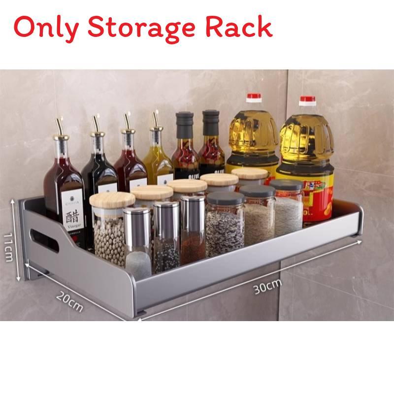 Modern Minimalist Steel Wall Storage Rack For Kitchen Countertops And Shelves 20x30CM