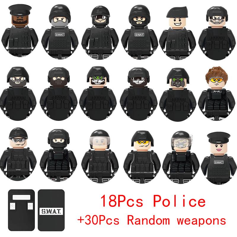 25/50/100 Stück Militärwaffen Polizei Spezialeinheiten Soldaten Maschinengewehre Mörser SWAT Bausteine Panzer Armee Spielzeug