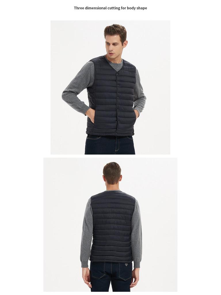 Leichte Herren-Heizweste aus Daunenbaumwolle - Warme Winteroberbekleidung