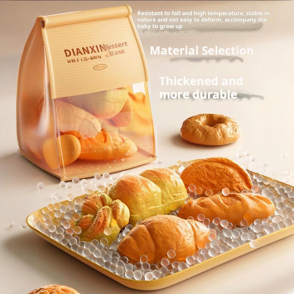 Educational Realistic Bread Fries Pizza Pretend Play Food Toy Set for Kids Boys Girls Meal Simulation Gift