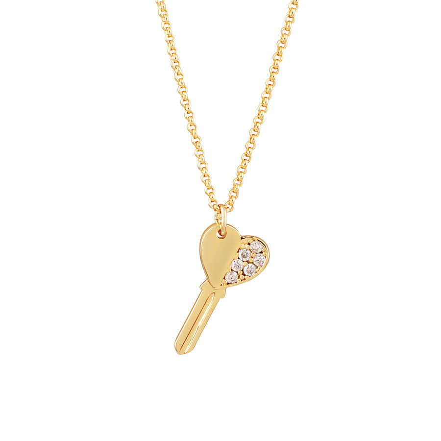 Noonoo Fingers Heart Key Necklace