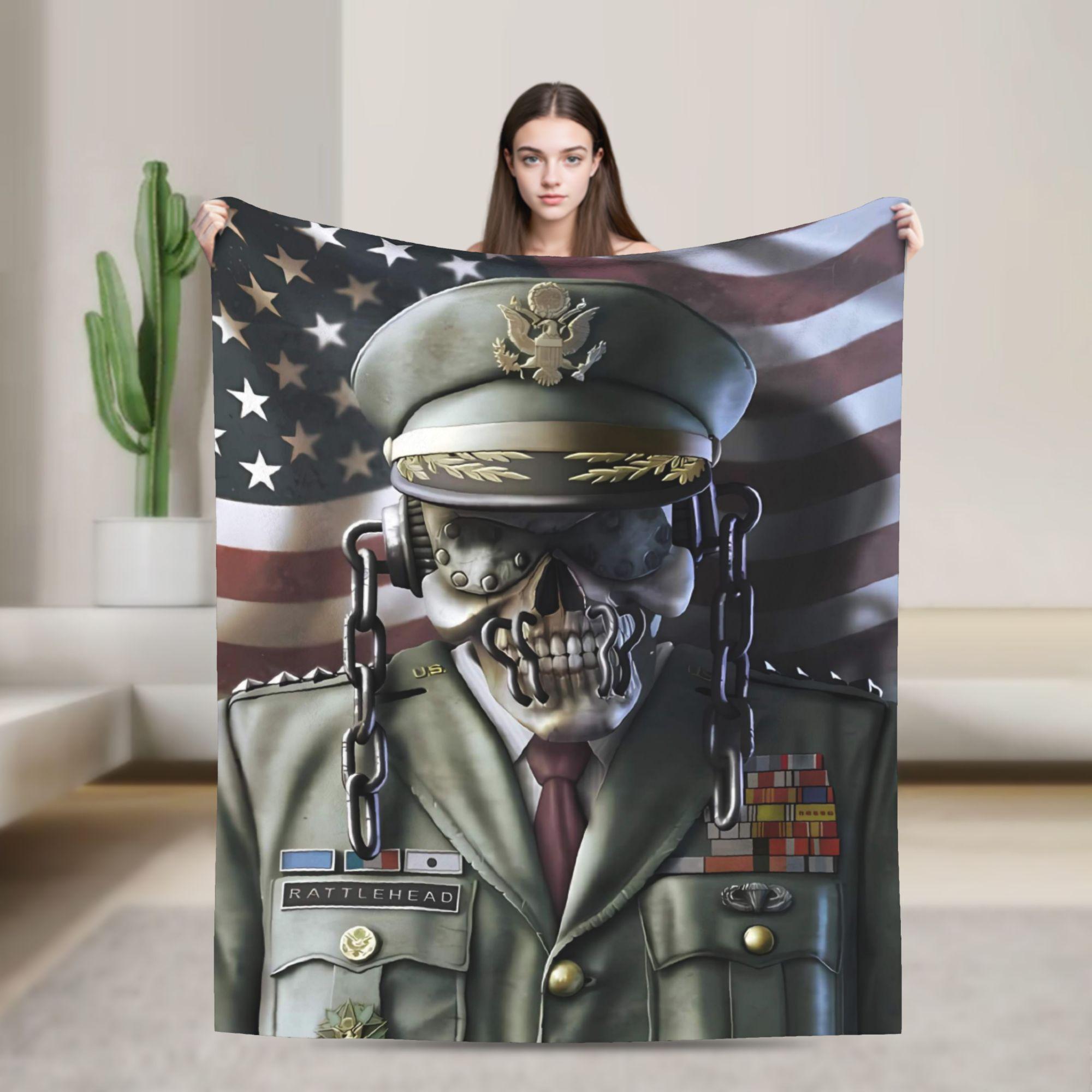 

Super Warm BlanketChildren Picnic Megadeths Band Art Throw Blanket Flannel Bedspread For Bedroom Fashion Sofa Bed Cover 75x90cm