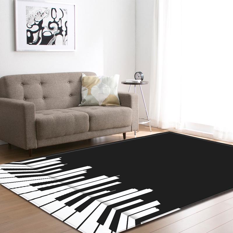Literary Piano Living Room Carpet Bedroom Dining Room Floor Mat Size