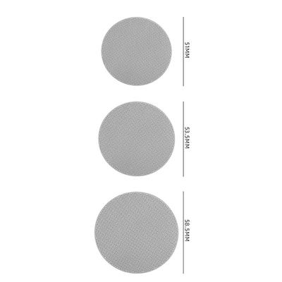Telas de disco de aço inoxidável premium para máquinas de café expresso (51 mm 53,5 mm 58,5 mm)