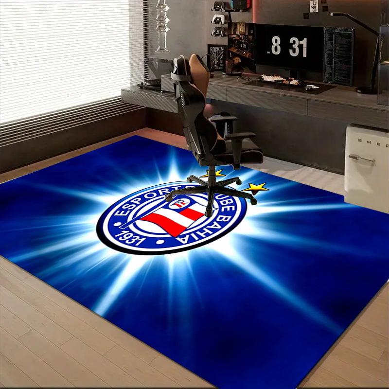 1PC Bahia Fc Crest Design Rug Game Carpet, Floor Mat for Bedroom Living Room Entryway Rug, Home Decor Idea Gift for Christmas birthday
