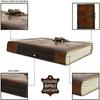 Vintage Travel Leather Journal Men Women Genuine Leather Sketchbook with Lock