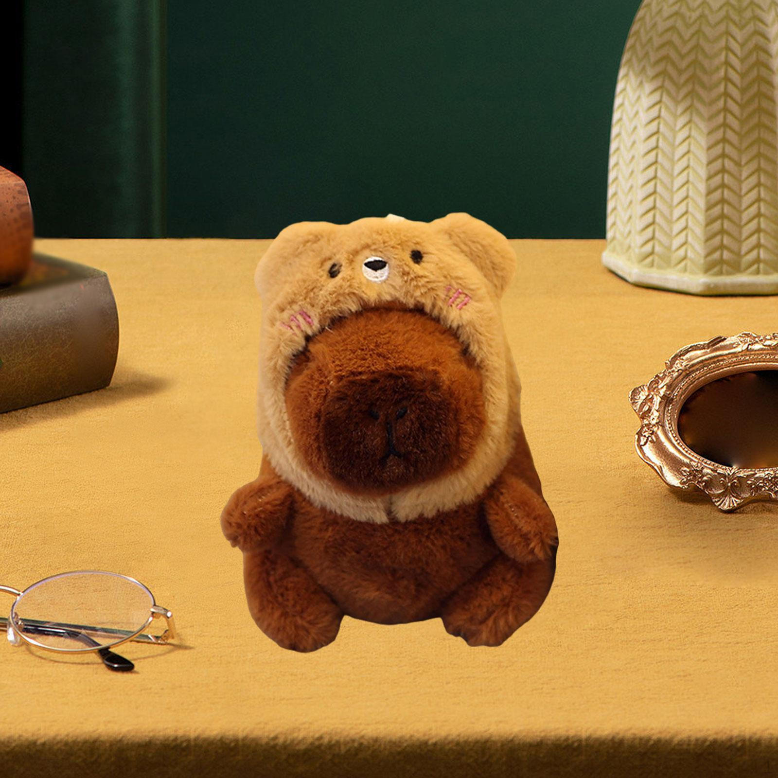 Очаровательный плюшевый брелок-капибара для всех возрастов Bear Hat