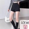 Women's High Waist Black Summer Shorts - Petite, Elastic, Anti-Exposure Hot Pants