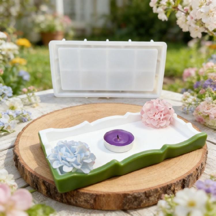 Sturdy Rectangular Silicone Mould For Crafting Resin Dishes And Holders