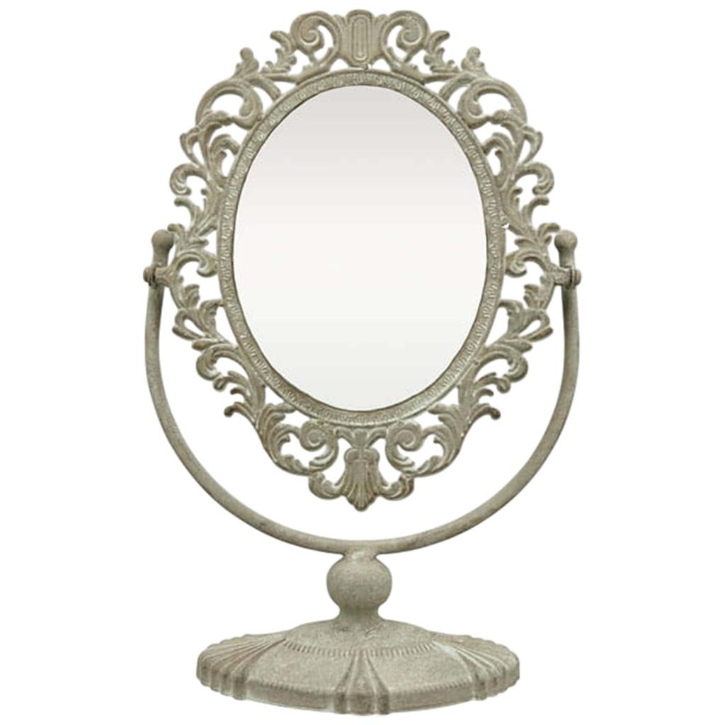 Standing Dressing Table Mirror with Carved Frame