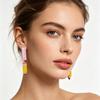 Boucles d'oreilles pendantes mignonnes en acrylique 1 paire Enseignante pour femmes, Thème Fête Commémorative Fête, Boucles d'oreilles Chiffre Alphabet Crayon Crayon Sac à dos 2D, Premier Jour
